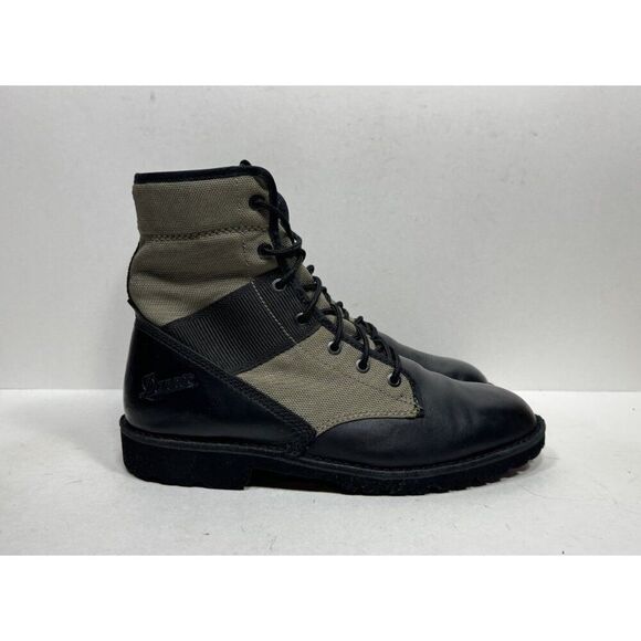 Danner Klinger 7” Black Green Lace Up Boots Shoes Men’s Size 9 Vibram‎ Soles